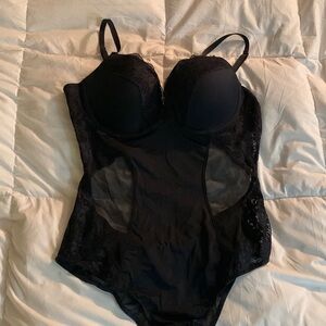 Black, sexy, one piece lingerie
